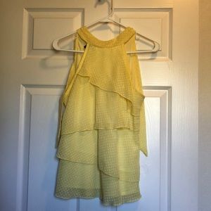 yellow flowy summer top